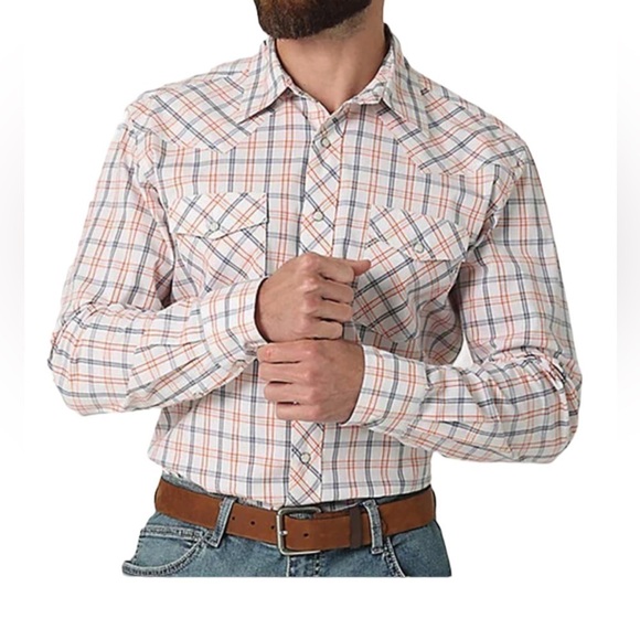 NWT Wrangler Mens 20X Competition Advance Comfort Size XL Plaid - Picture 1 of 7